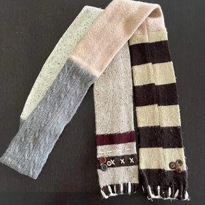 Adorable upcycled scarf - made from sweater sleeves. GUC.
